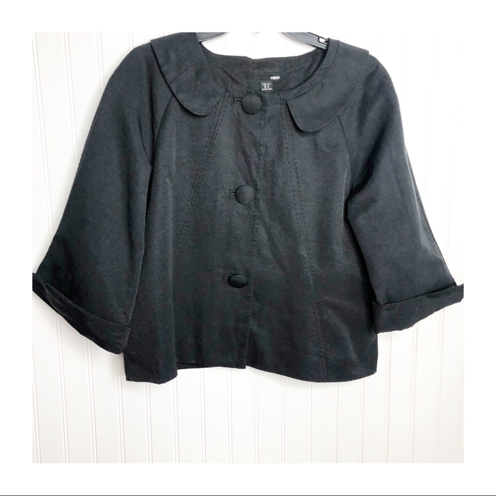 Vintage Style H&M Crop Black Jacket Size 14